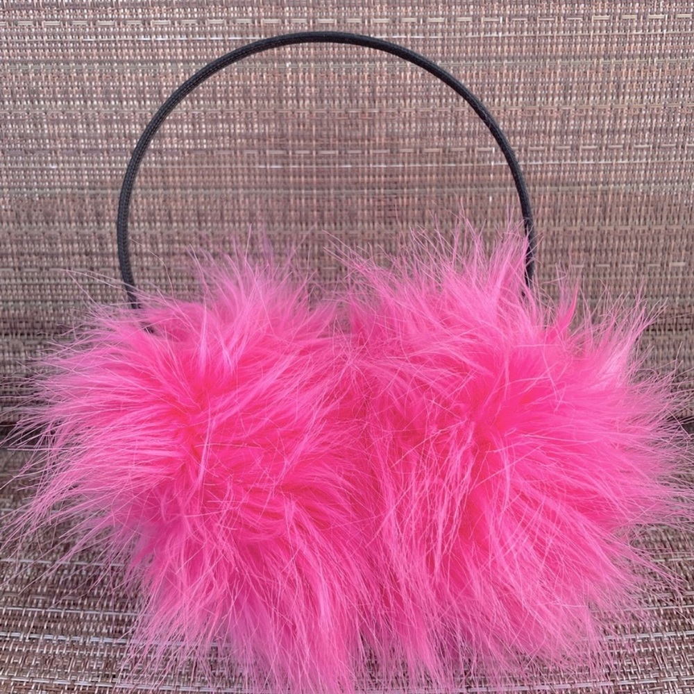 Fuzzy Pink Earmuffs